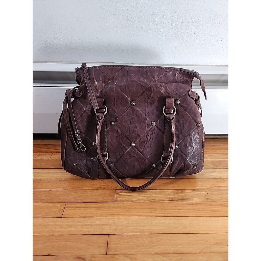CAVALCANTI Collection Luxurious Genuine Italian Brown Hobo LEATHER Shoulder BAG